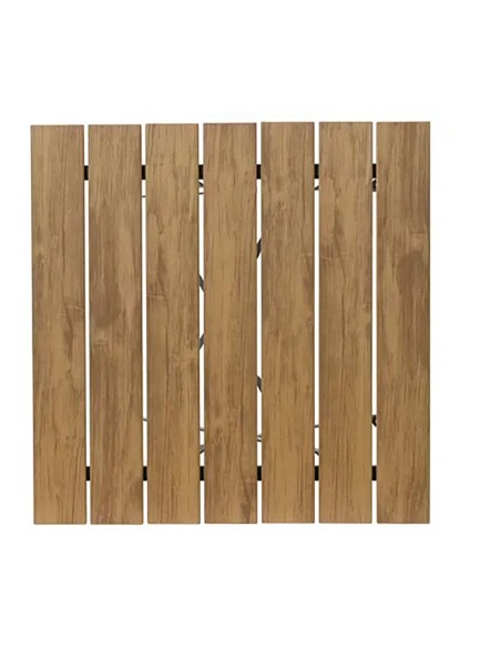 Set jardín mesa y 2 sillas plegables leeds marrón