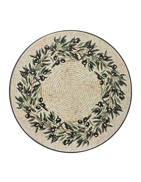 Mesa metálica/mosaico plegable, atenas, color negro, para exterior ø58 x 75 cm