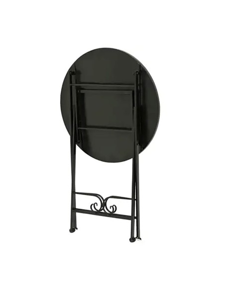 Mesa metálica/mosaico plegable, atenas, color negro, para exterior ø58 x 75 cm