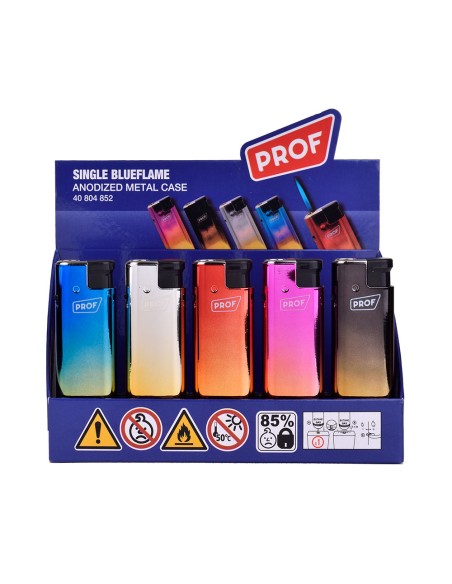 Encendedor electrónico anodized metal case colores surtidos euro/u