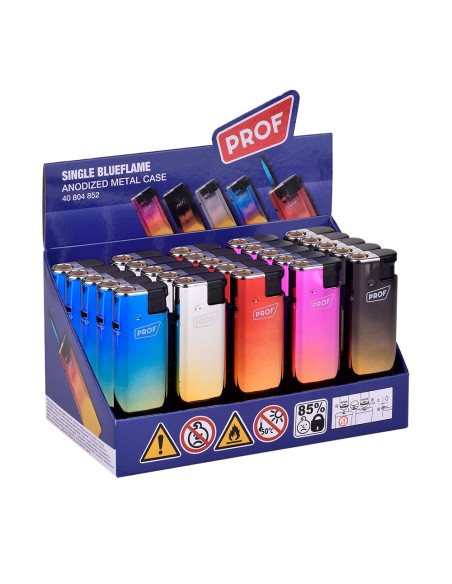 Encendedor electrónico anodized metal case colores surtidos euro/u