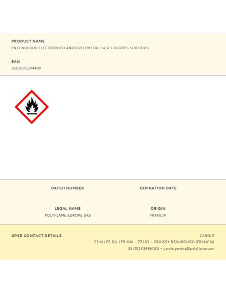 Encendedor electrónico anodized metal case colores surtidos euro/u