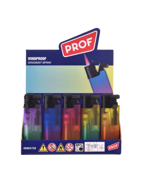 Encendedor electrónico gradient spray, colores surtidos euro/u