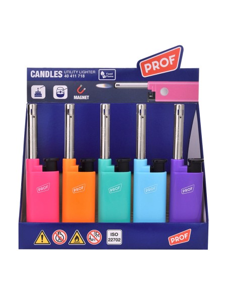 Encendedor electrónico recargable, magnético, colores surtidos euro/u