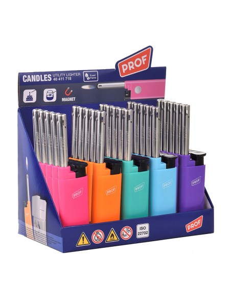 Encendedor electrónico recargable, magnético, colores surtidos euro/u