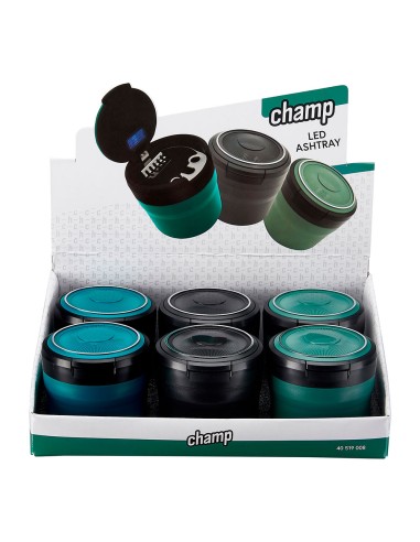 Cenicero redondo con led, colores surtidos, ø8...