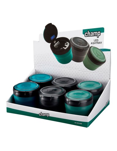 Cenicero redondo con led, colores surtidos, ø8...