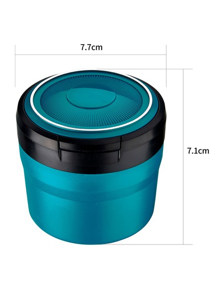 Cenicero redondo con led, colores surtidos, ø8 x 7 cm