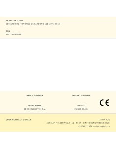 Detector de monóxido de carbono con pantalla digital 11,1 x 8 x 3,8 cm 2
