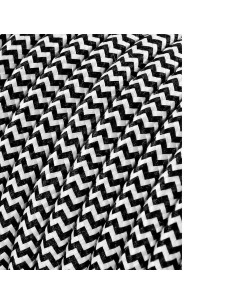 Carrete cable cordón tubular h03vv-f 2 x 0,75 mm² rallado blanco/negro, 25 m euro/m