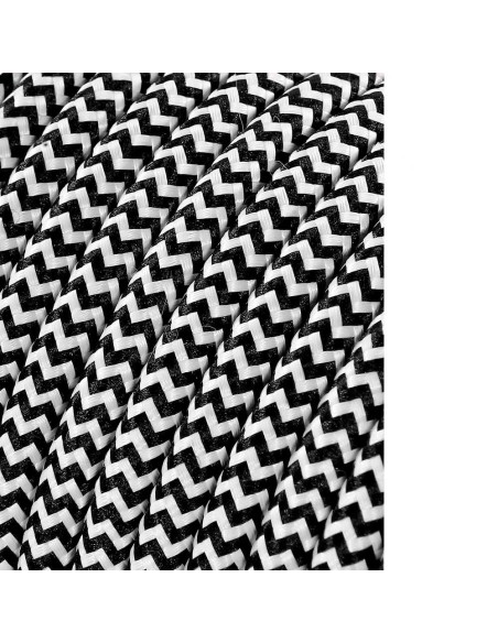 Carrete cable cordón tubular h03vv-f 2 x 0,75 mm² rallado blanco/negro, 25 m euro/m