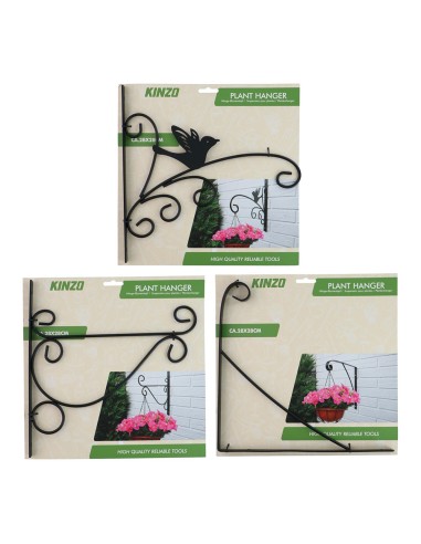 Colgador de plantas negro, modelos variados, 28 x 28 cm