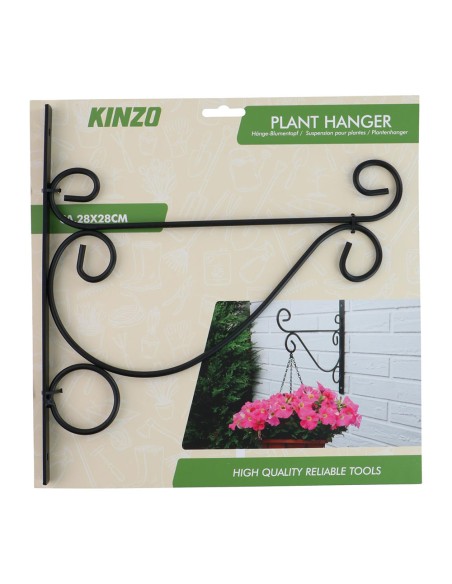 Colgador de plantas negro, modelos variados, 28 x 28 cm