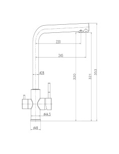 Grifo monomando de cocina caño alto osmosis, inox cepillado, 3 vías 2