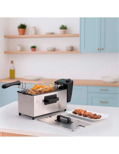 Freidora de acero inoxidable 3 l 2000 w
