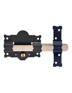 Cerrojo sobreponer crr07 105l/50 mm, pintado gris, llaves iguales amaestradas