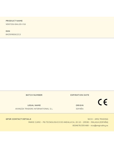 Ventosa para baliza v16, ø9,5 cm