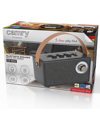 Radio fm recargable con bluetooth cr 1902...