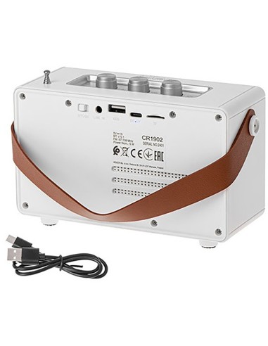 Radio fm recargable con bluetooth cr 1902...