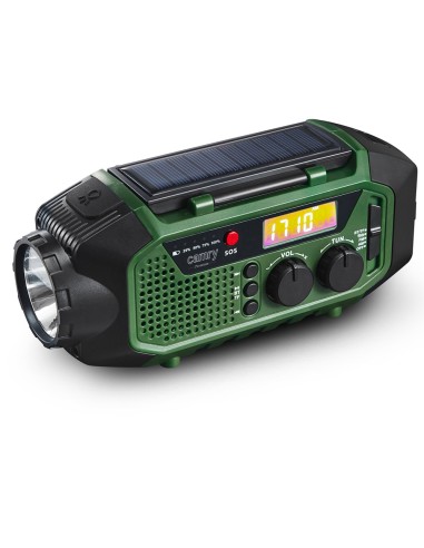 Radio emergencia multifunción solar/dinamo/usb...
