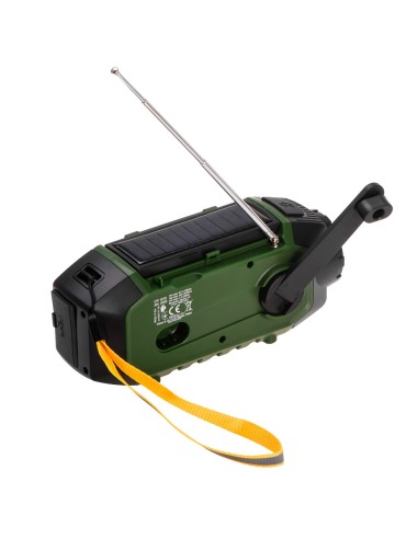 Radio emergencia multifunción solar/dinamo/usb...