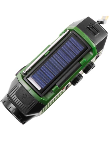 Radio emergencia multifunción solar/dinamo/usb...