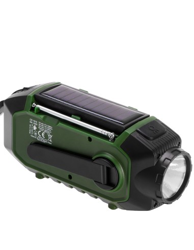 Radio emergencia multifunción solar/dinamo/usb...
