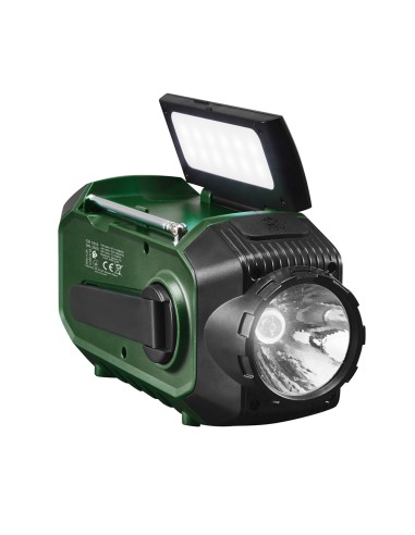 Radio emergencia multifunción solar/dinamo/usb...