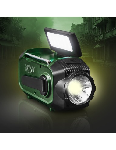 Radio emergencia multifunción solar/dinamo/usb...