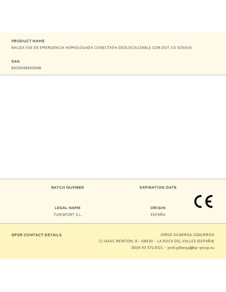 Baliza v16 de emergencia homologada conectada geolocalizable con dgt 3.0 sosv16