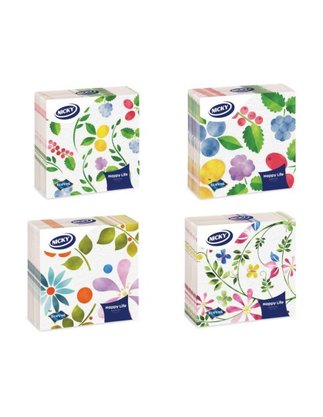 Servilletas de papel happy life, 40 uds, 33 x 33 cm, modelos variados
