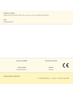 Servilletas de papel happy life, 40 uds, 33 x 33 cm, modelos variados 2