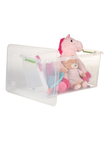 Caja transparente multiusos con ruedas 44 l...