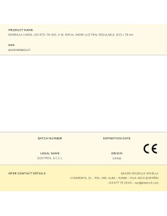 Bombilla lineal led 78 mm r7s, 5 w, 500 lm, 6400 k, luz fría, regulable, ø15 x 78 mm 2