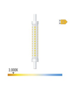 Bombilla lineal led 118 mm, r7s, 8 w, 900 lm, 3000 k luz cálida, regulable, ø15 x 118 mm