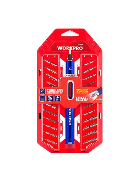 Kit de destornillador de precisión recargable usb 3.6v li-ion, 26 piezas