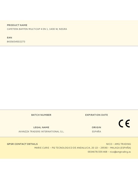 Cafetera multicap 4 en 1, 1400 w,blanca