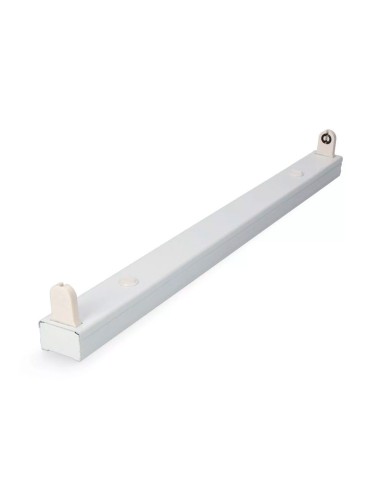 Regleta t8 especial para tubo led de 60 cm, blanca, 620 x 34 x 16 mm