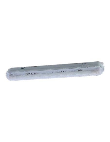 Pantalla estanca para 1 tubo led 60 cm, blanca, ip65, 660 x 85 x 94 mm