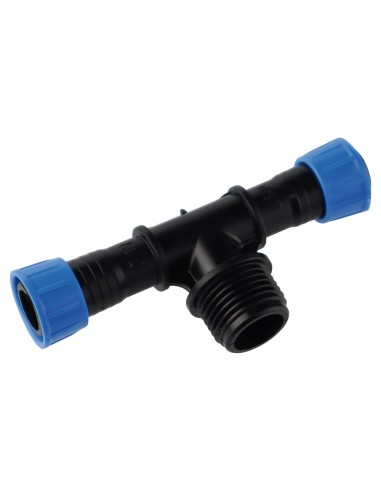 Derivación en t con rosca macho ½ pulg. a cinta click ø16 mm, blíster 3 uds