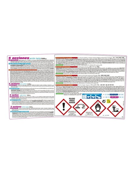 Cloro 5 acciones, tabletas de 250 g, bote 5 kg