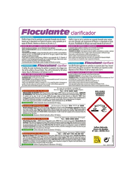 Floculante clarificador, garrafa 5 l