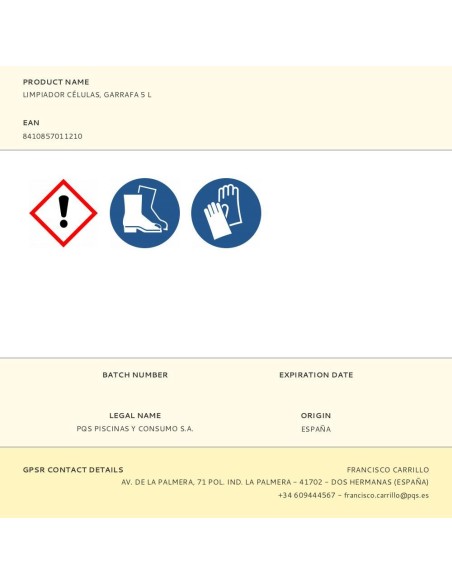 Limpiador células, garrafa 5 l