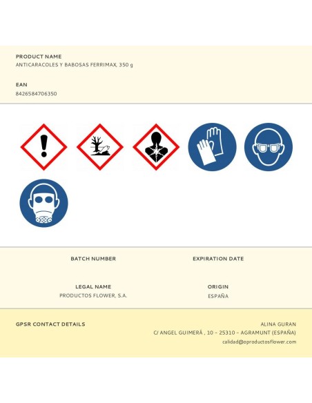 Anticaracoles y babosas ferrimax, 350 g