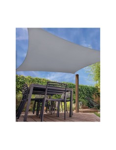 Toldo vela cuadrado color: gris claro 5 x 5 m