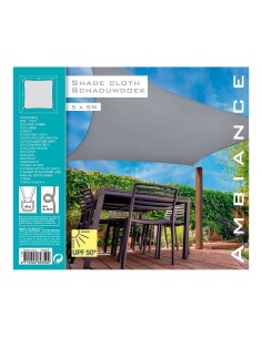 Toldo vela cuadrado color: gris claro 5 x 5 m 2