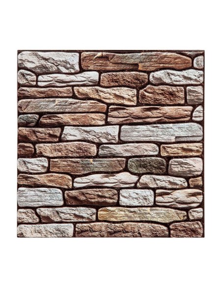 Sticker imitacion muro color marron 30 x 30 cm, pack 2 uds