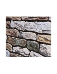 Sticker imitacion muro color marron 30 x 30 cm, pack 2 uds 2