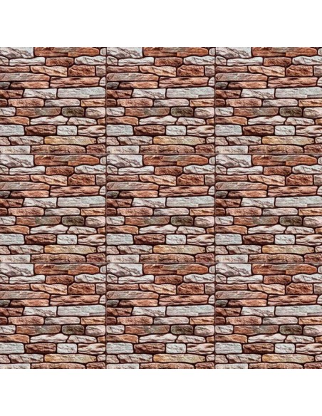Sticker imitacion muro color marron 30 x 30 cm, pack 2 uds