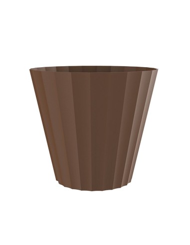 Maceta de inyeccion doric color bronce ø18x16cm